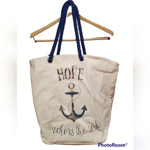 Canvas Tote "Hope Anchors The Soul"